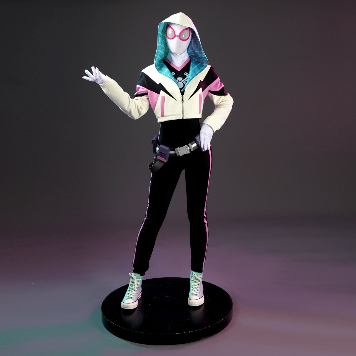 画像1: Spider-Man スパイダーマン フレンドリー・ネイバーフッド  グウェン 風  コスチューム コスプレ衣装 (1)