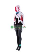 画像4: Spider-Man スパイダーマン オールニュー・スパイダー・グウェン ゴーストスパイダー  グウェン Gwen 風  コスチューム コスプレ衣装 (4)