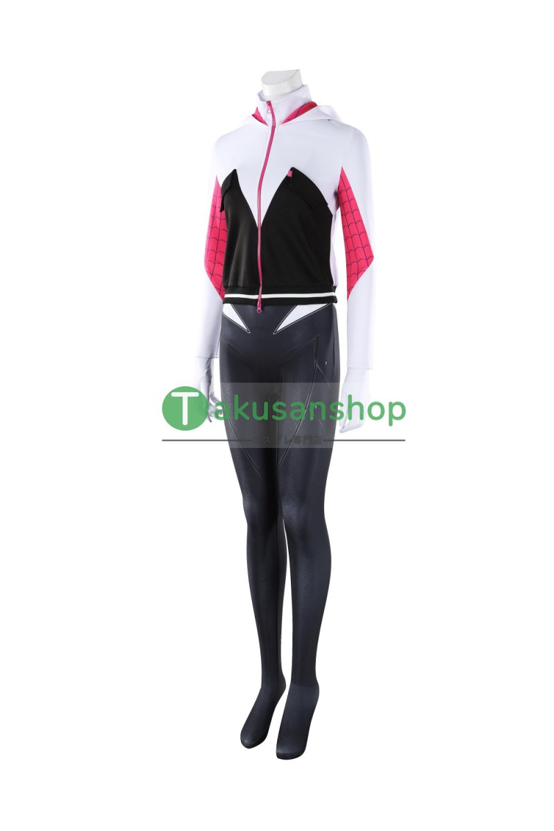 画像8: Spider-Man スパイダーマン オールニュー・スパイダー・グウェン ゴーストスパイダー  グウェン Gwen 風  コスチューム コスプレ衣装 (8)