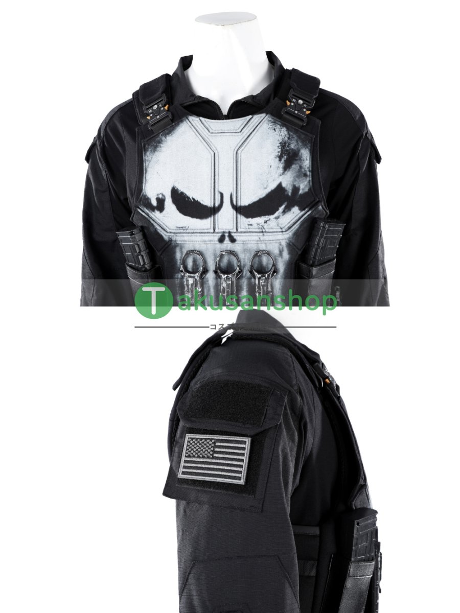 画像8: 【武器無し】Spider-Man スパイダーマン：ブランド・ニュー・デイ  パニッシャー Punisher  風  コスチューム コスプレ衣装　オーダーメイド (8)