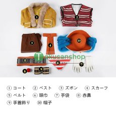画像30: ONE PIECE ワンピース   バギー  風 コスチューム コスプレ衣装  オーダーメイド (30)
