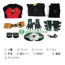画像26: バットマン  レッドロビン  3代目ロビン  ティム・ドレイク  風 コスチューム コスプレ衣装  オーダーメイド (26)