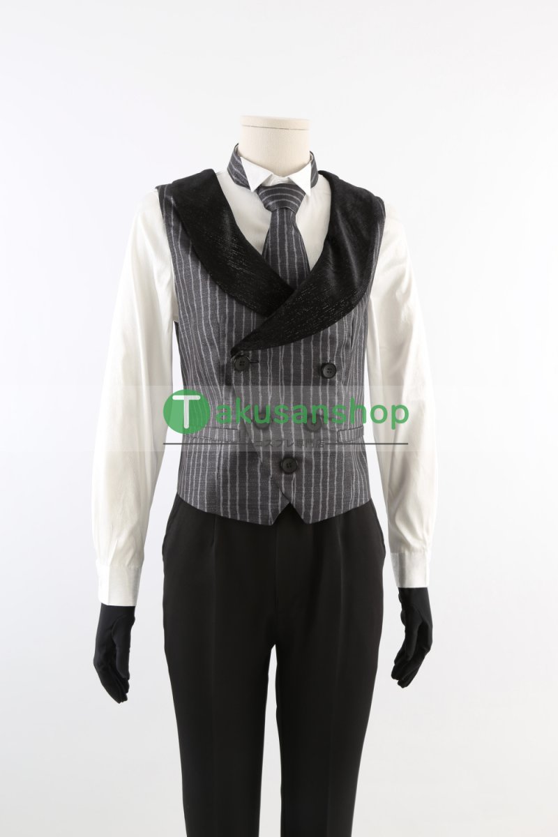 画像14: ツイステ ツイステッドワンダーランド  2024 ハロウィン  ナイトメアースーツ  Malleus マレウス   風 コスチューム コスプレ衣装 オーダーメイド (14)