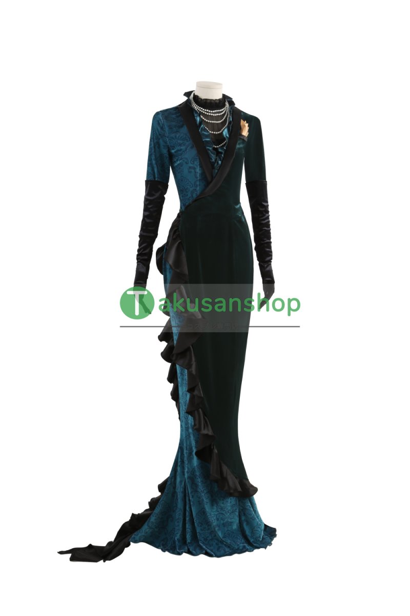 画像2: ツイステ ツイステッドワンダーランド ジェイド フロイドの母 ジョルジーナ  風 コスチューム コスプレ衣装 オーダーメイド (2)
