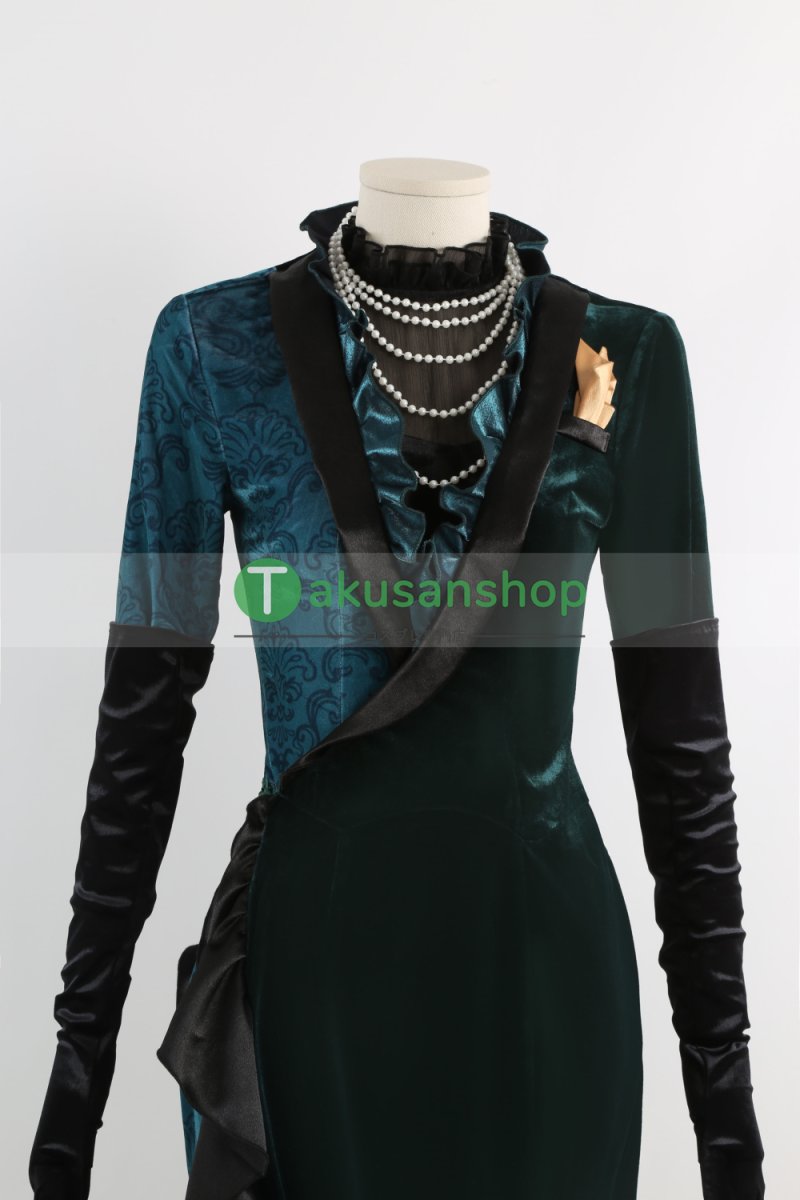 画像6: ツイステ ツイステッドワンダーランド ジェイド フロイドの母 ジョルジーナ  風 コスチューム コスプレ衣装 オーダーメイド (6)