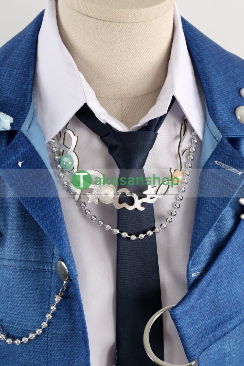 画像12: あんスタ あんさんぶるスターズ   十周年 Deep into you  Neptu  ネプトゥ 乙狩アドニス 神崎颯馬 遊木真 深海奏汰 月永レオ 青葉つむぎ 巴日和 風 コスチューム コスプレ衣装 オーダーメイド (12)