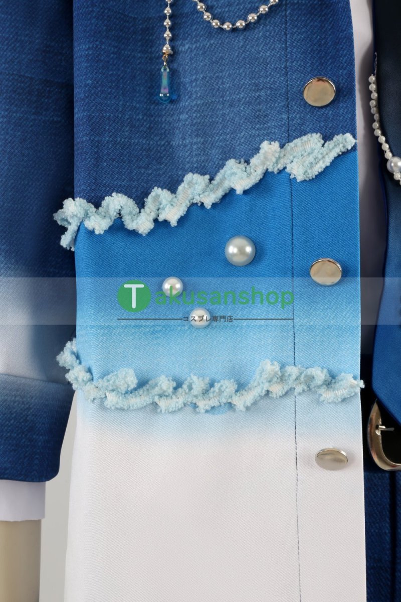 画像14: あんスタ あんさんぶるスターズ   十周年 Deep into you  Neptu  ネプトゥ 乙狩アドニス 神崎颯馬 遊木真 深海奏汰 月永レオ 青葉つむぎ 巴日和 風 コスチューム コスプレ衣装 オーダーメイド (14)