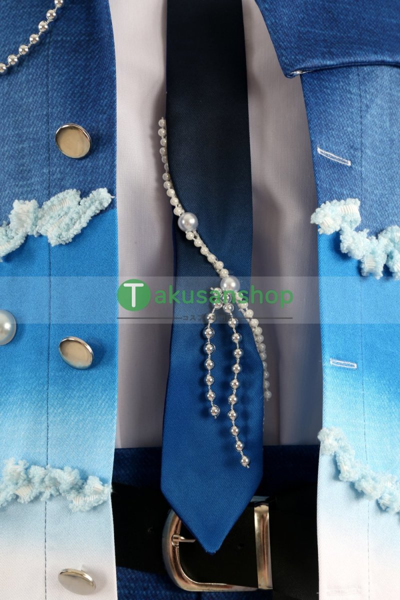 画像15: あんスタ あんさんぶるスターズ   十周年 Deep into you  Neptu  ネプトゥ 乙狩アドニス 神崎颯馬 遊木真 深海奏汰 月永レオ 青葉つむぎ 巴日和 風 コスチューム コスプレ衣装 オーダーメイド (15)