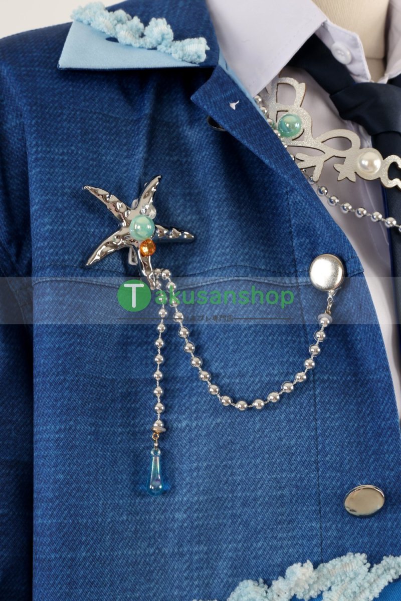 画像8: あんスタ あんさんぶるスターズ   十周年 Deep into you  Neptu  ネプトゥ 乙狩アドニス 神崎颯馬 遊木真 深海奏汰 月永レオ 青葉つむぎ 巴日和 風 コスチューム コスプレ衣装 オーダーメイド (8)