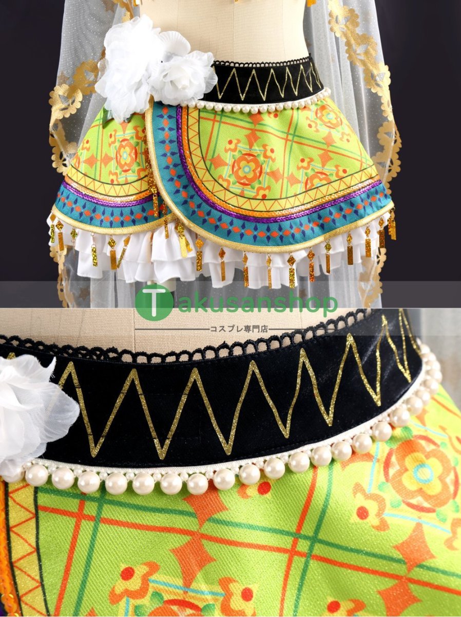 画像9: LoveLive!  ラブライブ！ μ's 踊り子編　覚醒後  小泉花陽   風 コスチューム コスプレ衣装 オーダーメイド (9)
