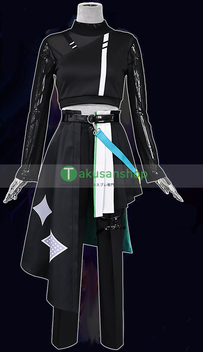 画像4: プロセカ プロジェクトセカイ カラフルステージ! feat.初音ミク ワンダーランズ×ショウタイム × 鏡音リン サイバーパンクデッドボーイ  草薙寧々 風 コスプレ衣装 コスチューム (4)