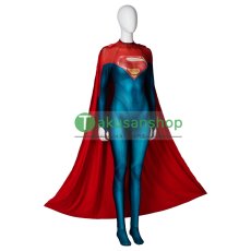 画像2: 映画 THE FLASH ザ・フラッシュ Supergirl スーパーガール 風 全身タイツ ゼンタイ 子供 コスチューム コスプレ衣装 (2)