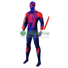 画像3: スパイダーマン:アクロス・ザ・スパイダーバース 2 スパイダーマン2099 風 全身タイツ ゼンタイ 子供 コスチューム コスプレ衣装 (3)