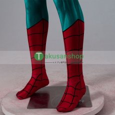 画像12: スパイダーマン:アクロス・ザ・スパイダーバース 2023 スパイダーマン 風 全身タイツ ゼンタイ 子供 コスチューム コスプレ衣装 (12)