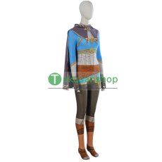 画像2: ゼルダの伝説 ブレス オブ ザ ワイルド 英傑服 ゼルダ  風 全身タイツ ゼンタイ 子供 コスチューム コスプレ衣装 (2)