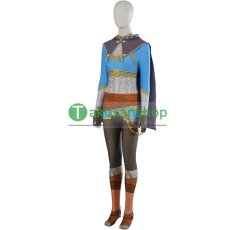 画像3: ゼルダの伝説 ブレス オブ ザ ワイルド 英傑服 ゼルダ  風 全身タイツ ゼンタイ 子供 コスチューム コスプレ衣装 (3)