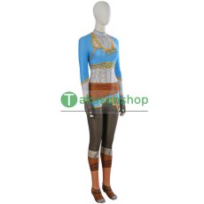 画像6: ゼルダの伝説 ブレス オブ ザ ワイルド 英傑服 ゼルダ  風 全身タイツ ゼンタイ 子供 コスチューム コスプレ衣装 (6)