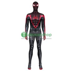 画像1: スパイダーマン2 Spider-Man 2  Miles マイルズ・モラレス 風 全身タイツ ゼンタイ 子供 コスチューム コスプレ衣装 (1)