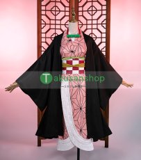 画像1: 鬼滅の刃 竈門禰豆子 かまど ねずこ コスチューム コスプレ衣装 (1)