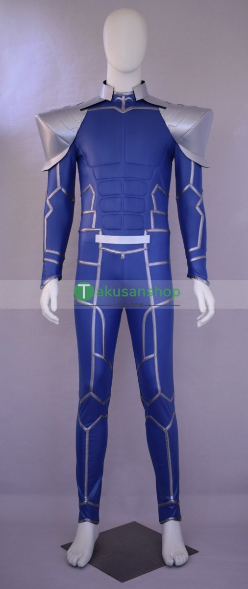 画像1: Fate/stay night/zero/Grand Order FGO フェイト・グランドオーダー Lancer ランサー クーフーリン 風 コスプレ衣装 コスチューム 靴付き オーダーメイド (1)