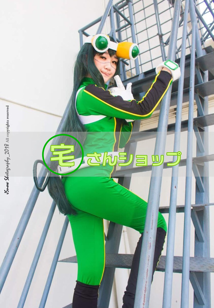 僕のヒーローアカデミア 蛙吹梅雨 Froppy フロッピー ヒーローコスチューム 戦闘服 コスプレ衣装 頭飾り無し