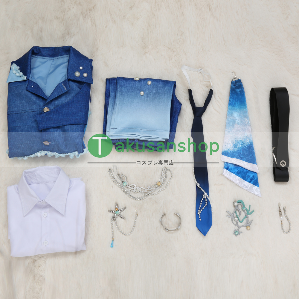 画像29: あんスタ あんさんぶるスターズ   十周年 Deep into you  Neptu  ネプトゥ 乙狩アドニス 神崎颯馬 遊木真 深海奏汰 月永レオ 青葉つむぎ 巴日和 風 コスチューム コスプレ衣装 オーダーメイド (29)